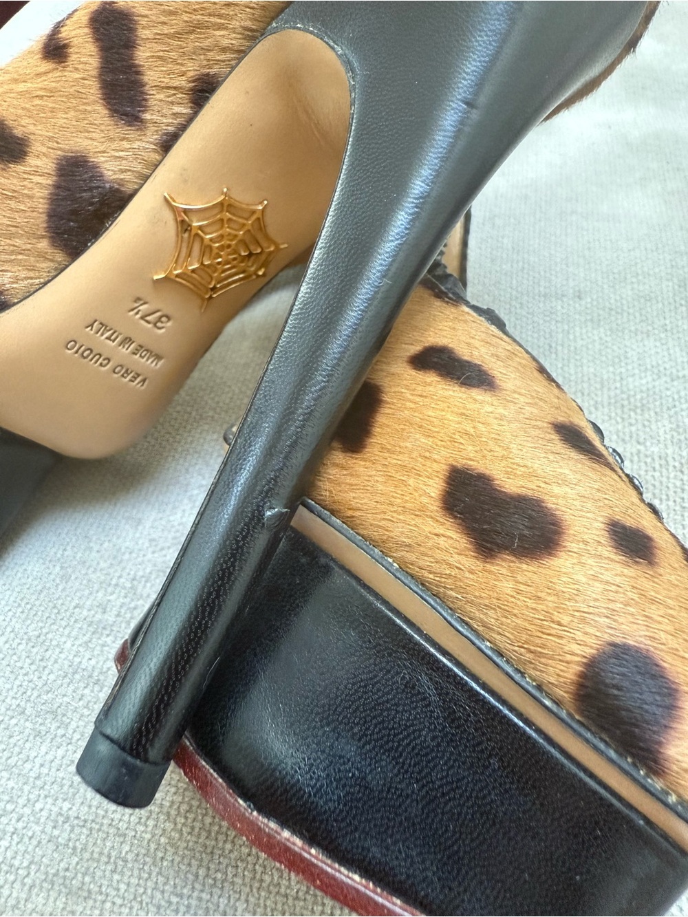 Charlotte Olympia Leopard Print Platform Pump in Brown and Black - Picture 6 of 6